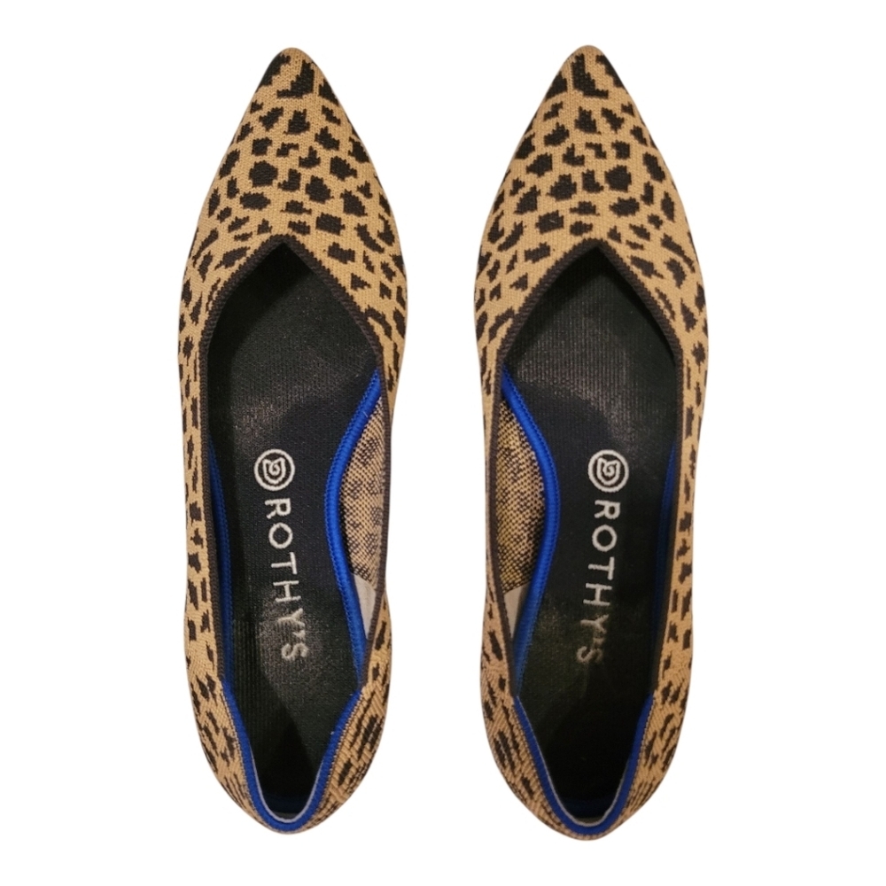 Rothy's Pointed Toe Retired Leopard Print Flats W… - image 2